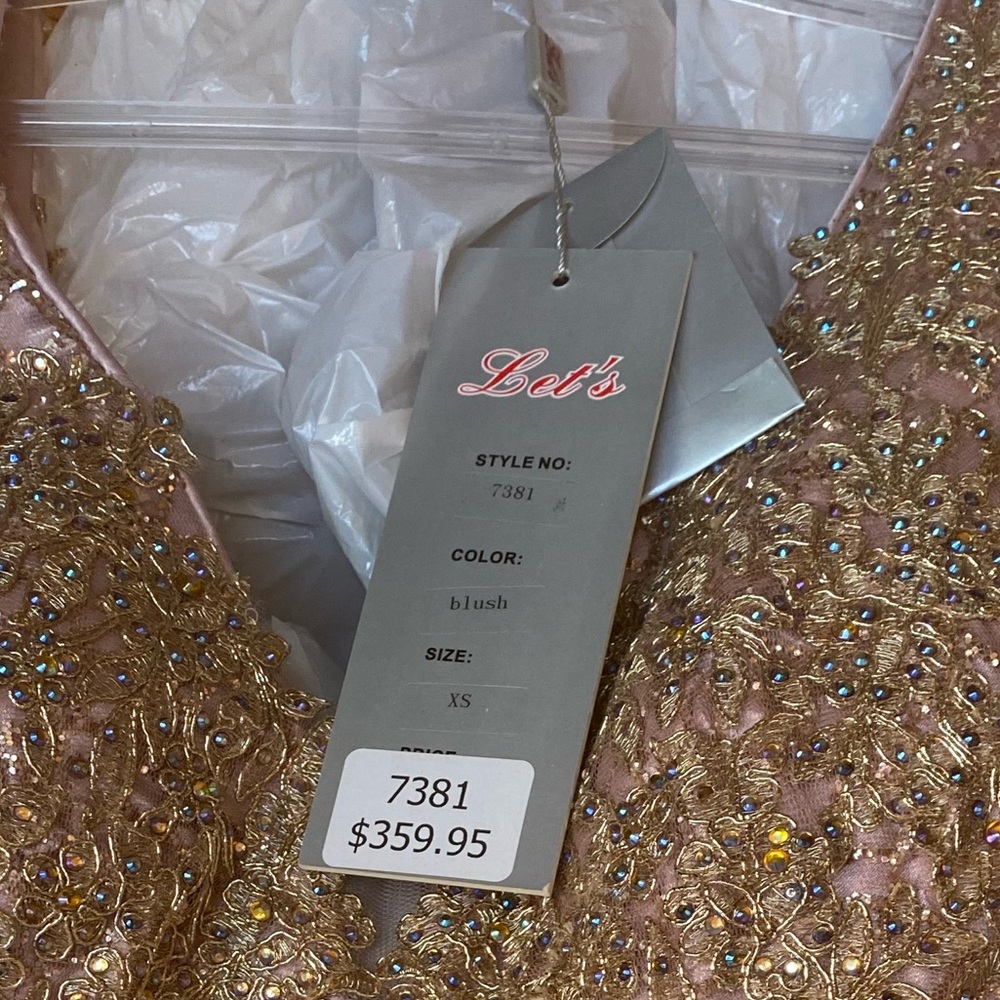 Blush SPARKLY Prom dress